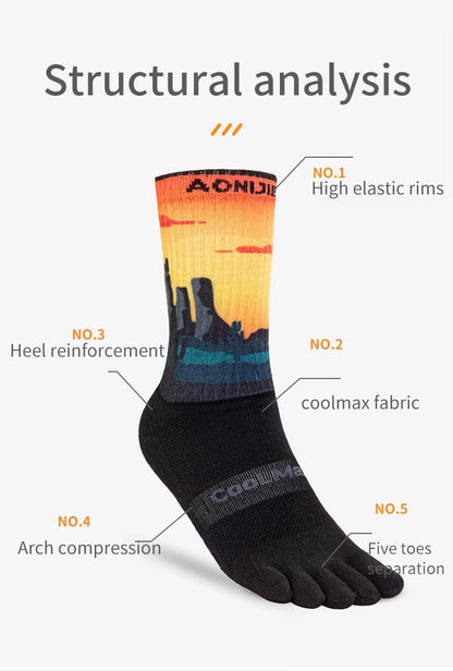 Aonijie Calf Toe Socks Model no. E4843 - DESSERT