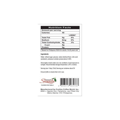 Serenity VANILLA Syrup