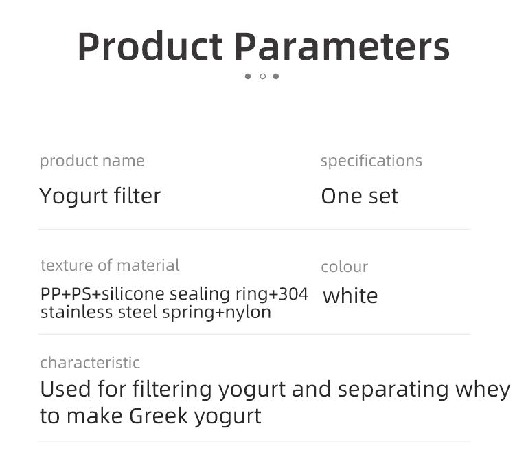 WHEY or YOGURT SEPERATOR with extra fine mesh 2.2 LITER