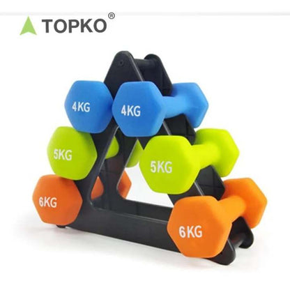 TOPKO Hex Neoprene Dumbbell Set