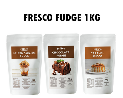BUNDLE OF 2 - Fresco Chocolate, Caramel and Salted Caramel Fudge 1kg