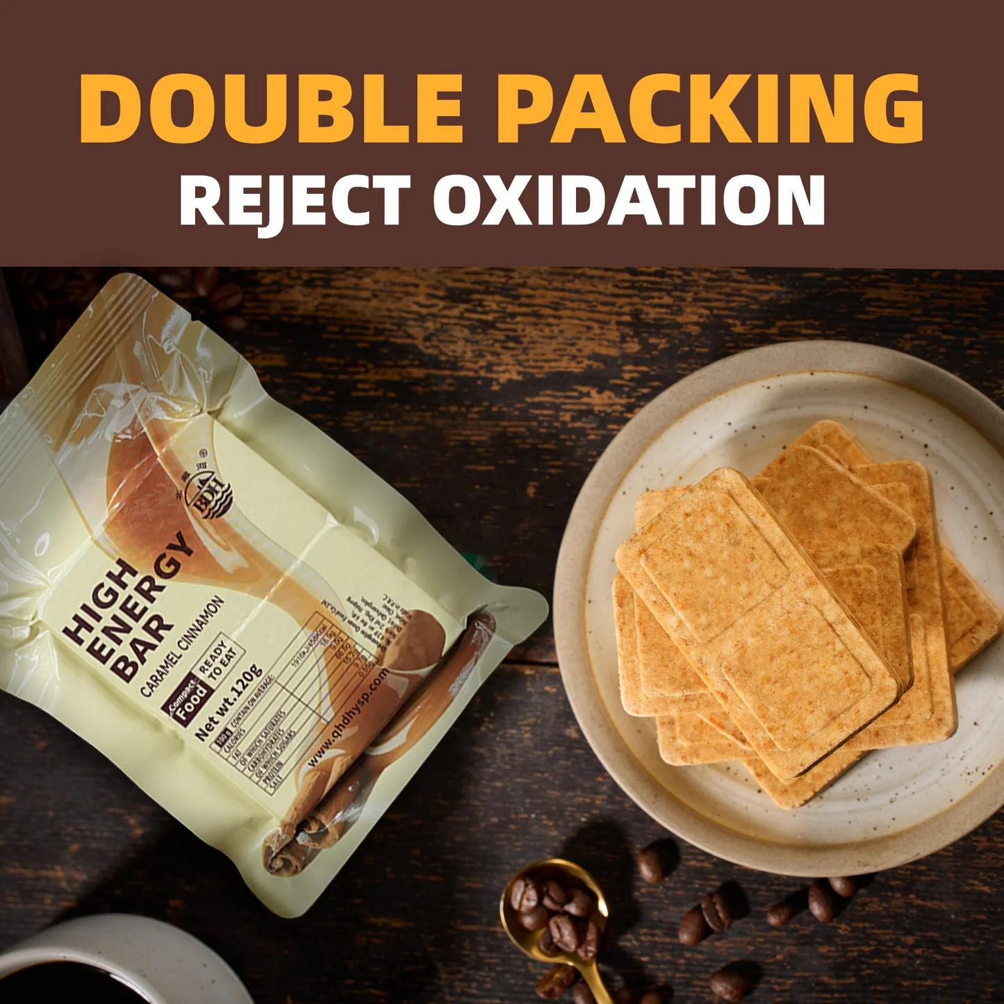 1 PC - CARAMEL CINNAMON High Energy Bar 120g - Exp.Date 2045