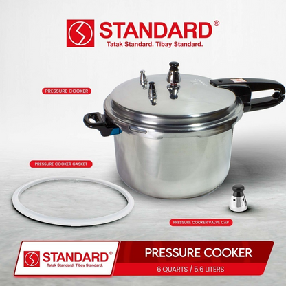 STANDARD PRESSURE COOKER 6 Quarts 5.6L