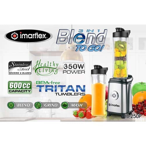 IMARFLEX IB-250P - 3in1 Blend-to-Go Blender