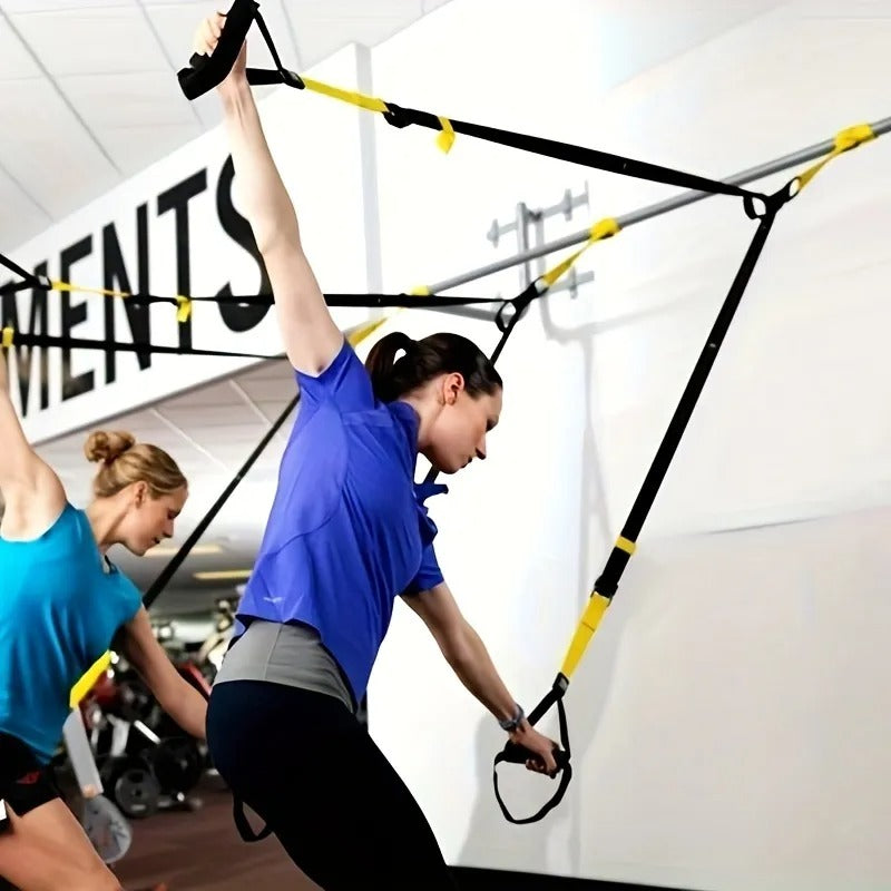 TOPKO Suspension Trainer Straps Adjustable Resistance Bands - Yellow & Black