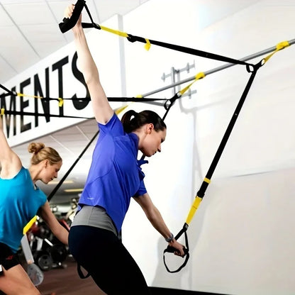 TOPKO Suspension Trainer Straps Adjustable Resistance Bands - Yellow & Black