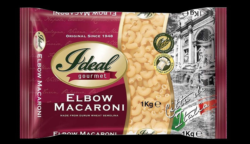 1 CASE -Ideal Gourmet Pasta - ELBOW MACARONI 1Kg (12 pcs)