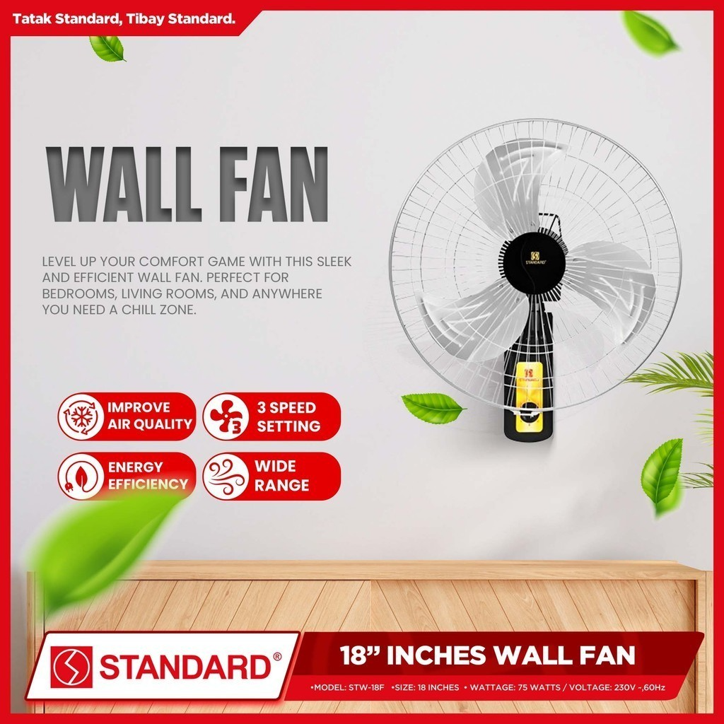 STANDARD ELECTRIC FAN 18" - Wall Fan Metal Blade