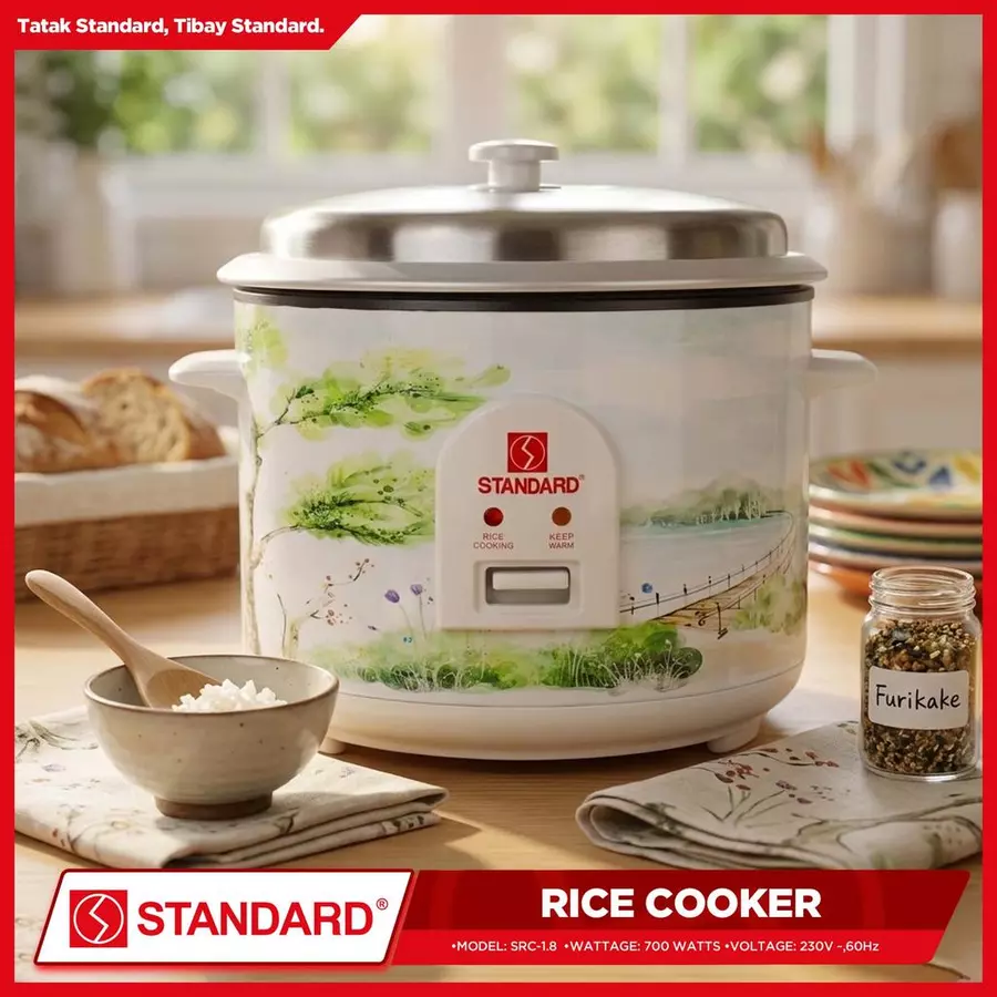 STANDARD RICE COOKER 700W - 1.8 Liters Capacity Up to 10 Cups