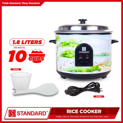STANDARD RICE COOKER 700W - 1.8 Liters Capacity Up to 10 Cups