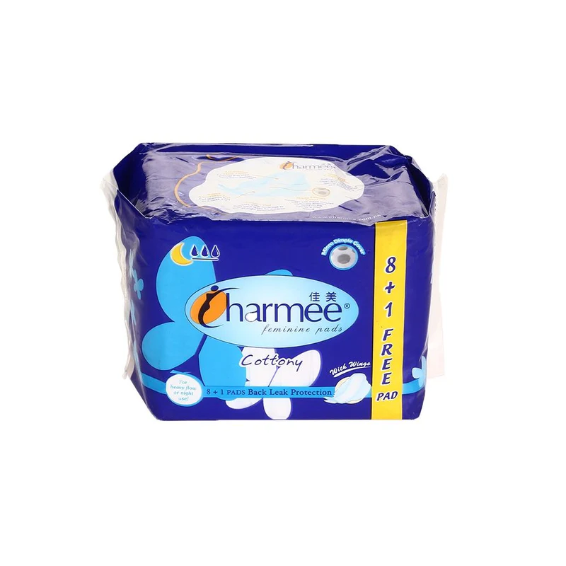 1 CASE - Charmee COTTONY heavy flow or Night Use w/ wings (8's x 36 packs)