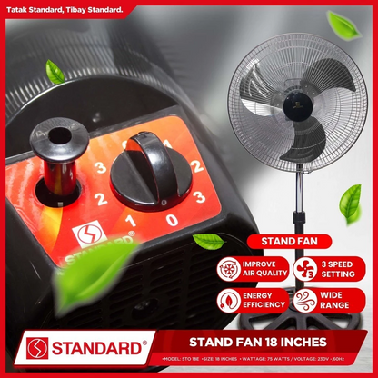 STANDARD STAND FAN 18" - Metal Fan Blade
