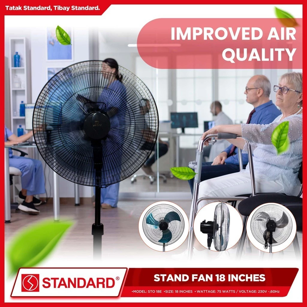 STANDARD STAND FAN 18" - Metal Fan Blade