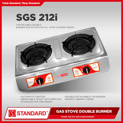 STANDARD DOUBLE BURNER LPG Gas Stove - (BURNER ONLY)