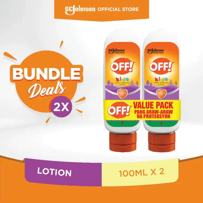 OFF! Mosquito Repellent Lotion - Kids Twin Pack (100ml x 2)