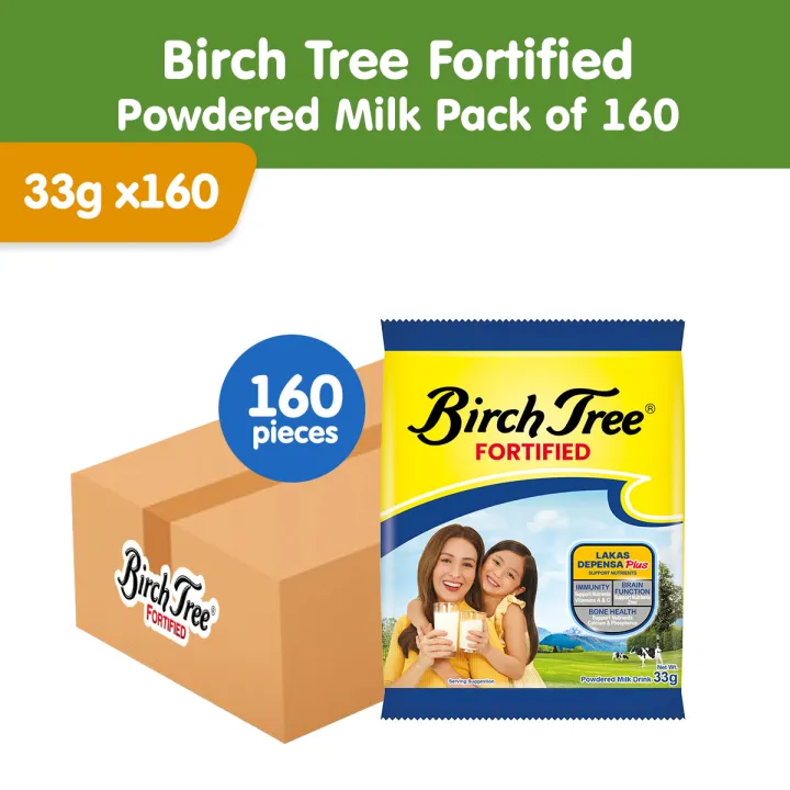 Birch Tree Fortified Powdered Milk 33g x 160 packs - 1 CASE