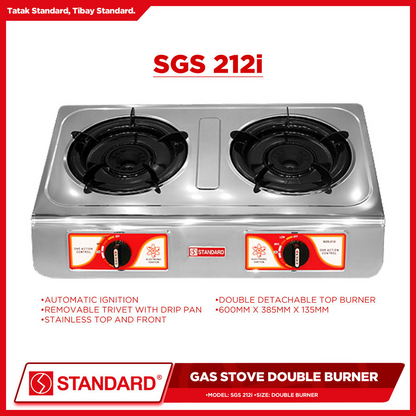 STANDARD DOUBLE BURNER LPG Gas Stove - (BURNER ONLY)