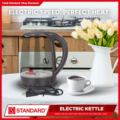 STANDARD - ELECTRIC KETTLE 2L 1500W - GLASS
