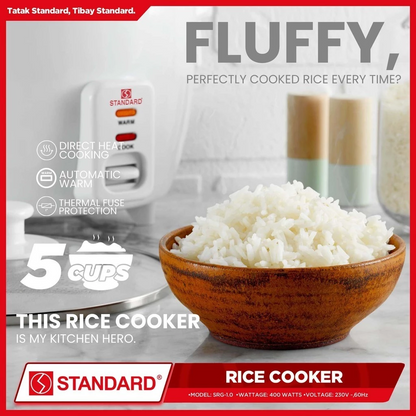 STANDARD RICE COOKER 400W - 1L / 5 Cups Rice