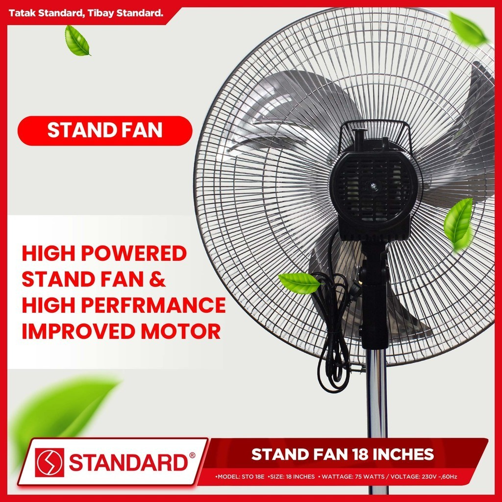 STANDARD STAND FAN 18" - Metal Fan Blade