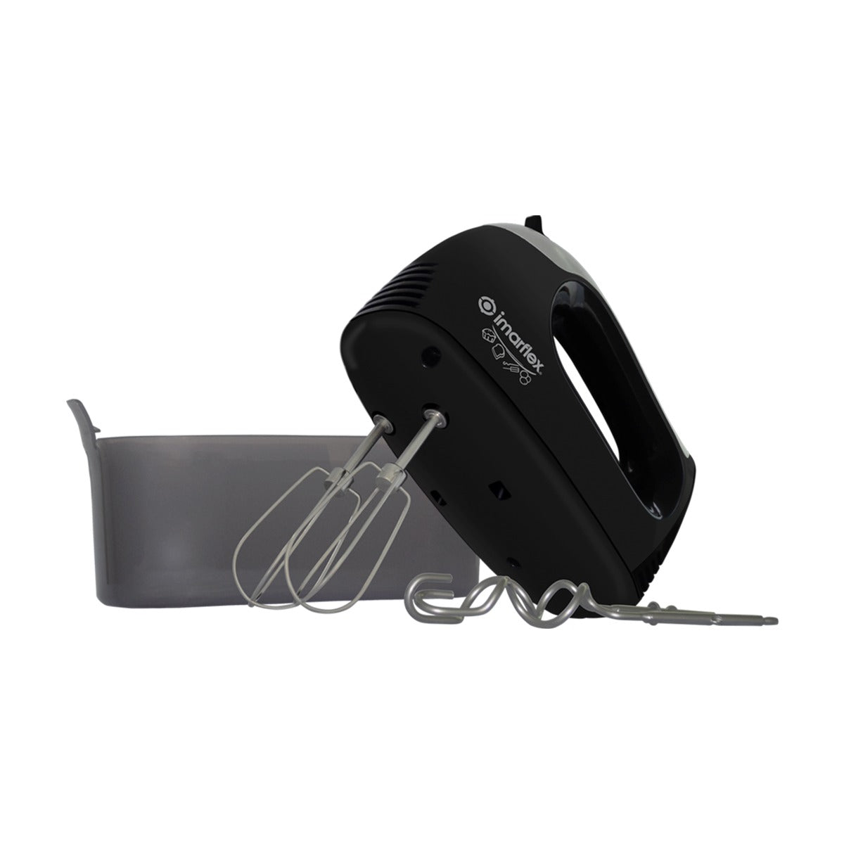 IMARFLEX  IMX-270B - Electric Hand Mixer with Built-in Accessory Box (5 SPEEDS) - BLACK