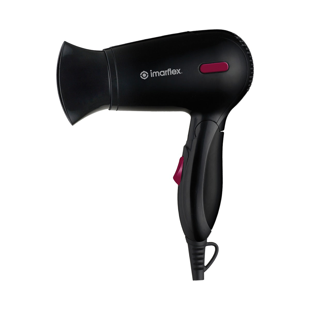 IMARFLEX HD-1300 - Portable Hair Dryer - FOLDABLE HANDLE (BLACK)