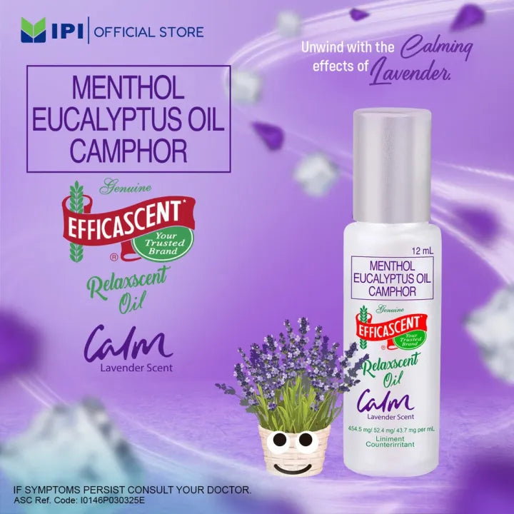 EFFICASCENT RELAXSCENT OIL - Calm 12mL x 3pcs