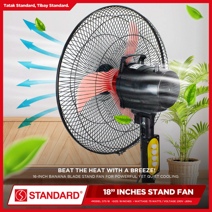 STANDARD STAND FAN 18" Plastic Blade - GREEN