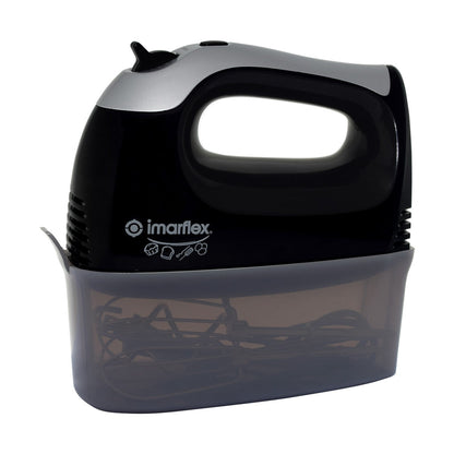 IMARFLEX  IMX-270B - Electric Hand Mixer with Built-in Accessory Box (5 SPEEDS) - BLACK