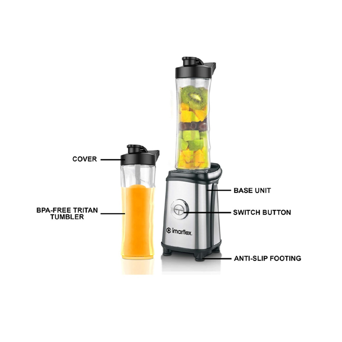 IMARFLEX IB-250P - 3in1 Blend-to-Go Blender