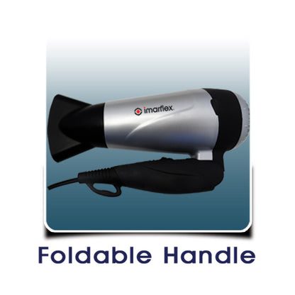 IMARFLEX  HD-1600 - Professional Hair Dryer - FOLDABLE HANDLE
