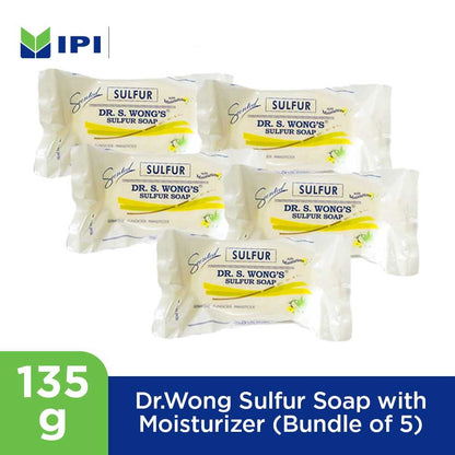 Dr. WONG'S SULFUR SOAP WITH MOISTURIZER 135g - [Bundle of 5]