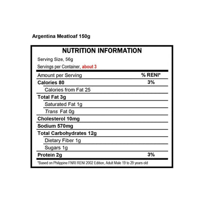 Argentina Meat Loaf 150g (Case of 48pcs)