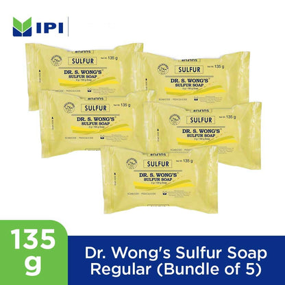 Dr.WONGS'S SULFUR SOAP - Regular 135g [Bundle of 5]