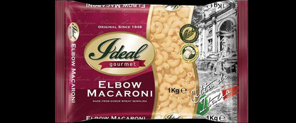 1 CASE -Ideal Gourmet Pasta - ELBOW MACARONI 1Kg (12 pcs)