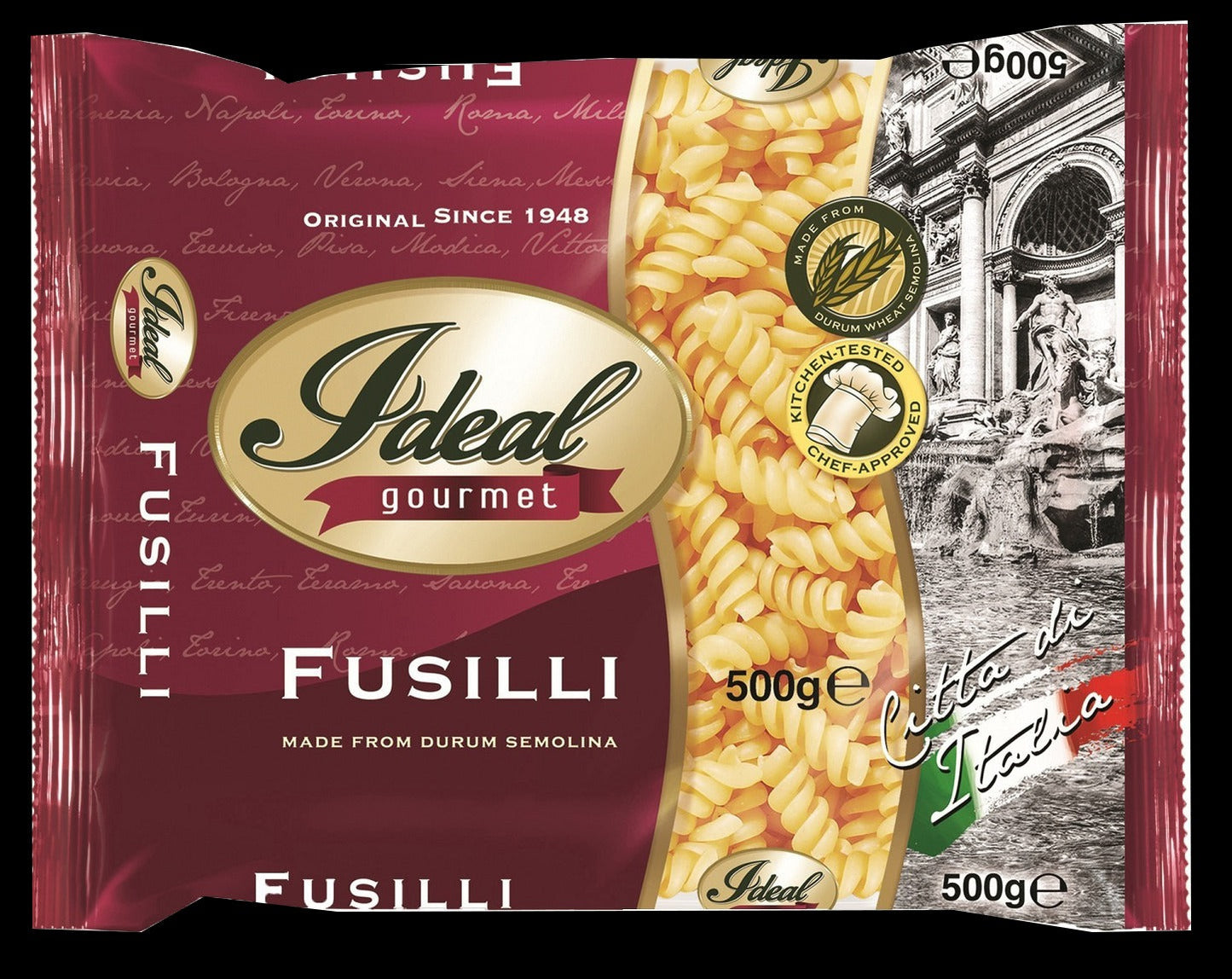 1 CASE -Ideal Gourmet pasta -FUSILI 500g (30 pcs)