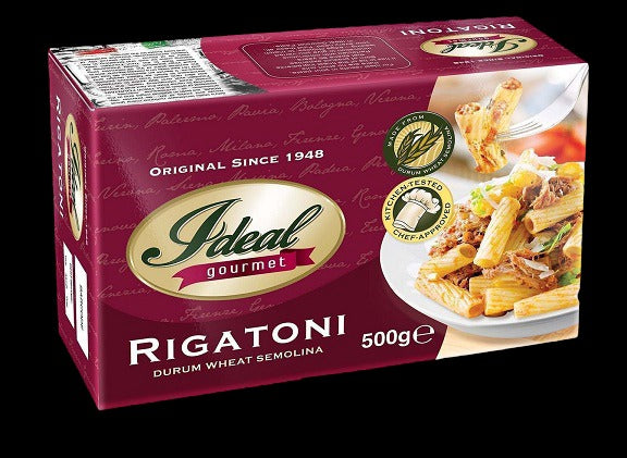1 CASE -Ideal Gourmet Pasta - RIGATONI 500g (14 pcs)