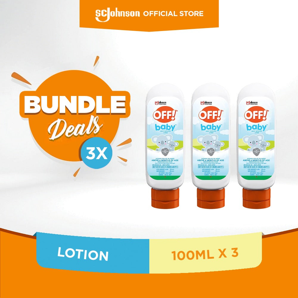 OFF! Mosquito Repellent Lotion 100ml - Baby (Pack of 3)