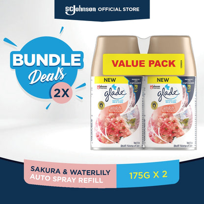 Glade Automatic Spray Refill Air Freshener - Sakura & Waterlily (Twin Pack (175g x 2)