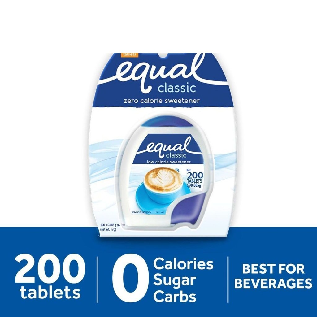 EQUAL Classic Zero Calorie Sweetener (200 Tablets per Pack) - Sugar Substitute, Diabetic Friendly - BUNDLE OF 3