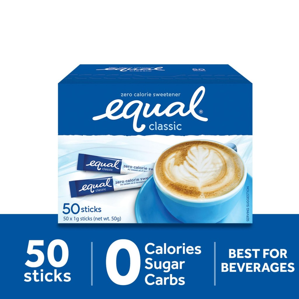 EQUAL Classic Zero Calorie Sweetener (50 Sticks per Box) - Sugar Substitute, Diabetic Friendly - BUNDLE OF 3