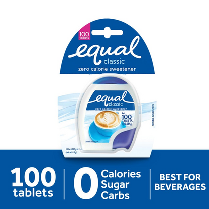 EQUAL Classic Zero Calorie Sweetener (100 Tablets per Pack) - Sugar Substitute, Diabetic Friendly - BUNDLE OF 3