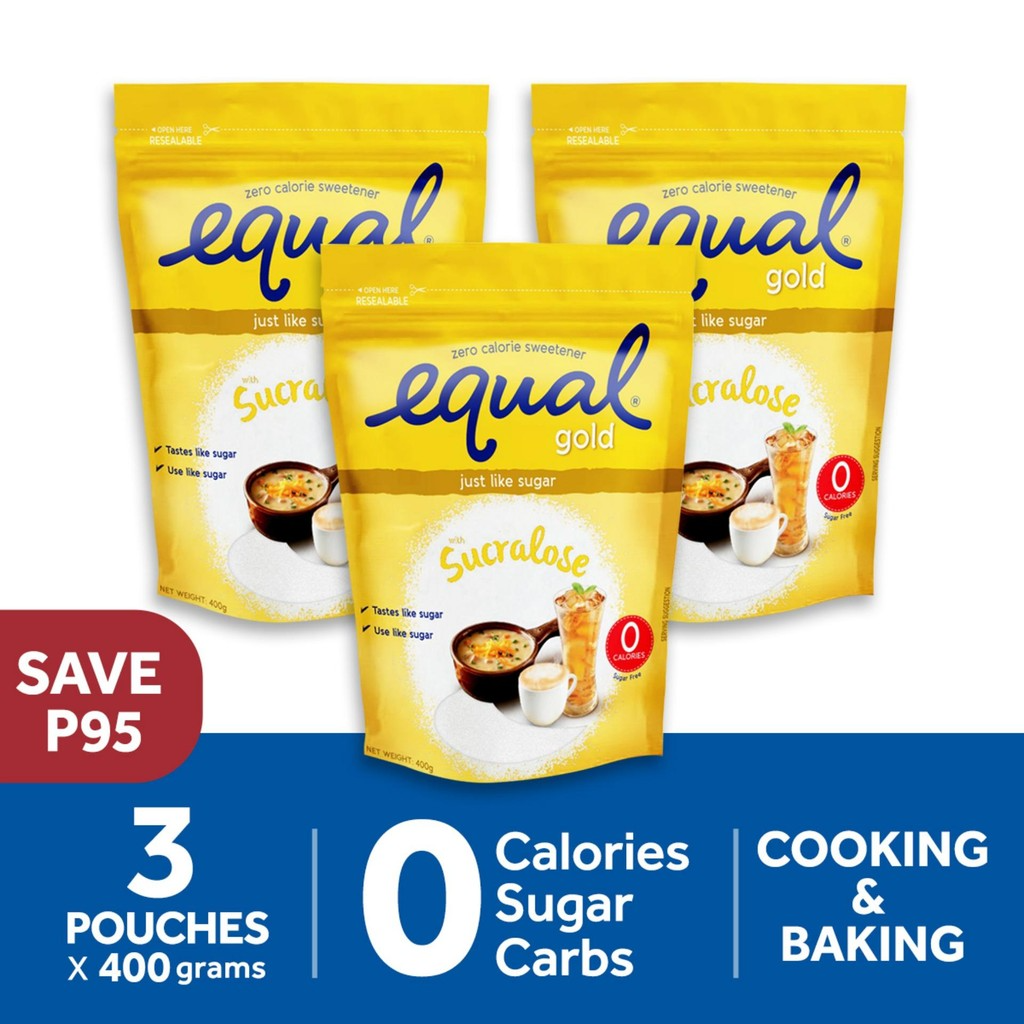 EQUAL Gold Sugarly Zero Calorie Sweetener 400g  - (Keto Diet Friendly, Diabetic Friendly)