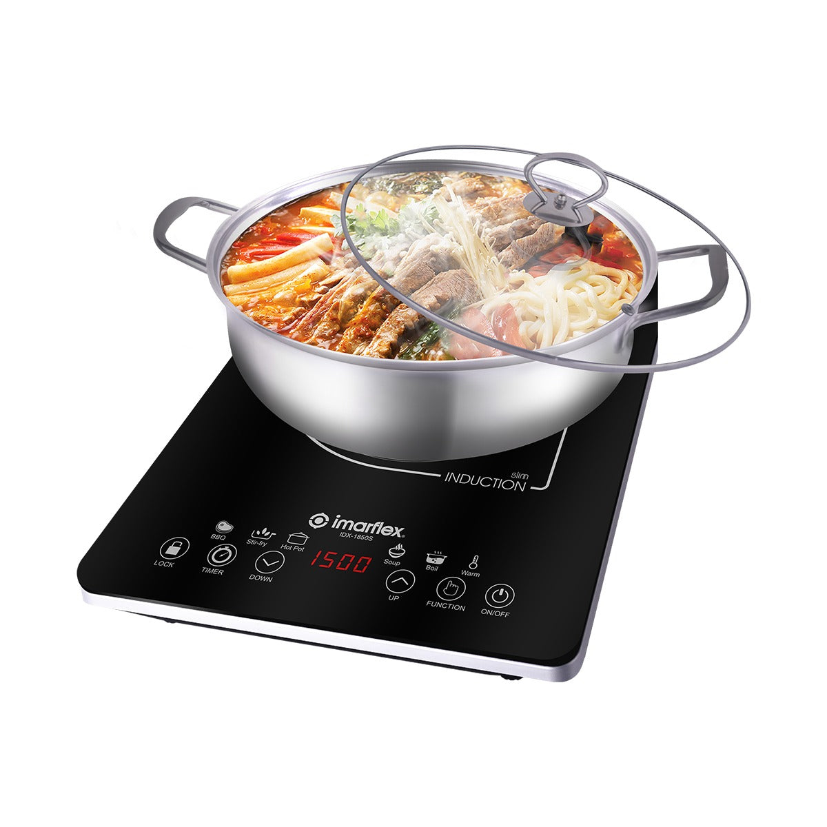 IMARFLEX  IDX-1850S - Slim Type Single Induction Cooker - 6 PRESET FUNCTION