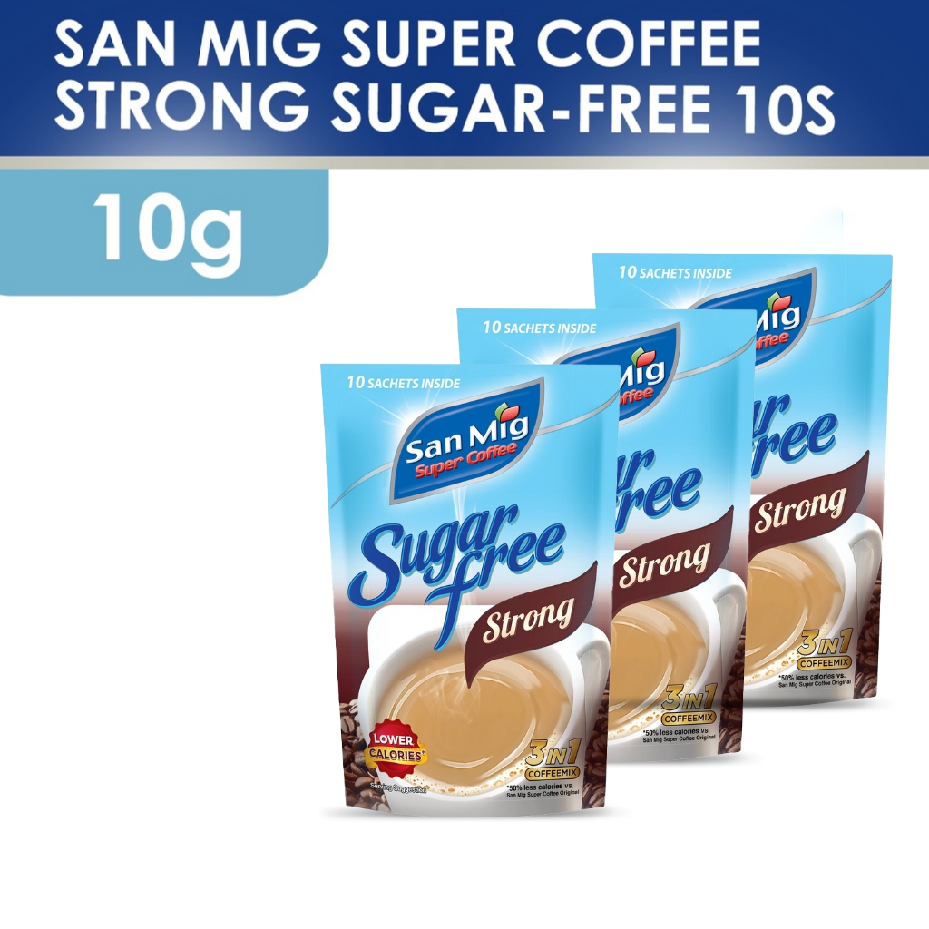 1 CASE - SAN MIG Super Coffee Strong Sugar-Free (SUP) (10g x 10sachet) - 30 packs