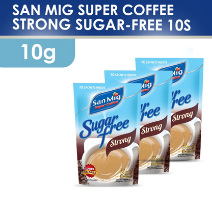 1 CASE - SAN MIG Super Coffee Strong Sugar-Free (SUP) (10g x 10sachet) - 30 packs