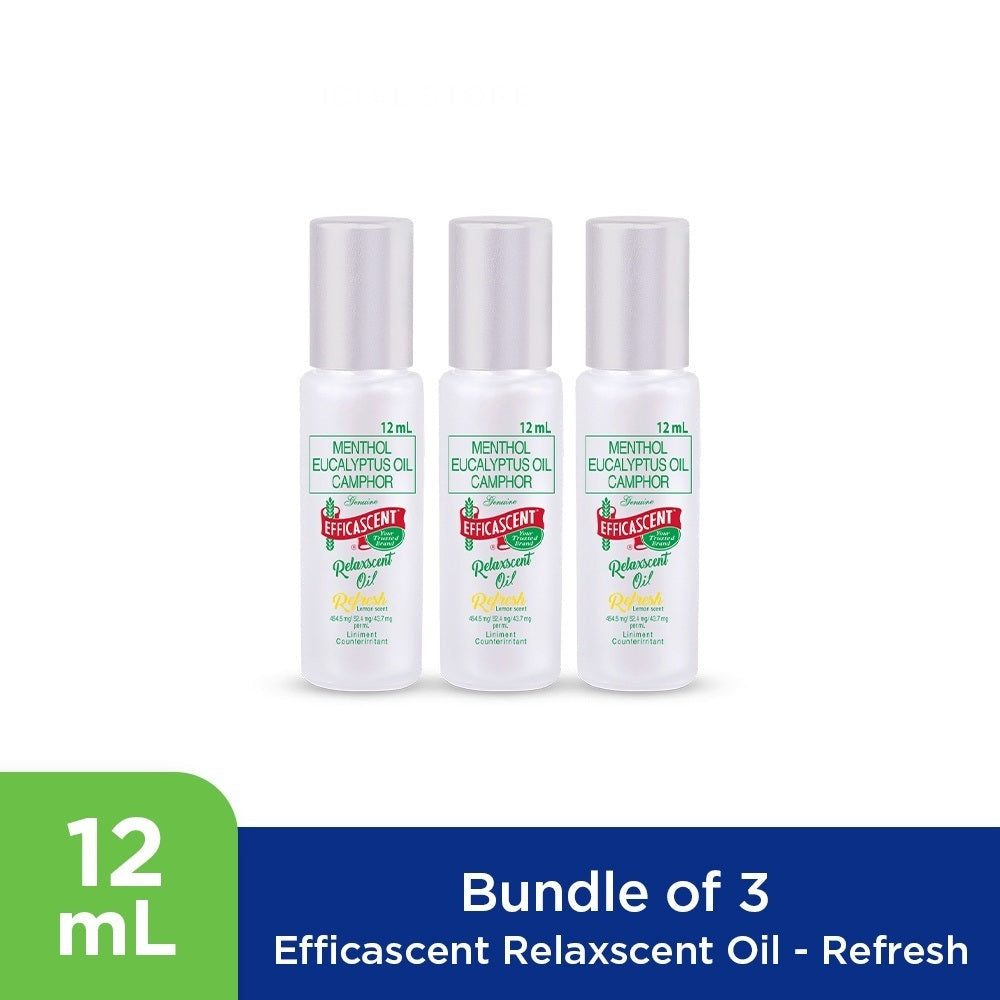 EFFICASCENT RELAXSCENT OIL - Refresh 12ml x 3pcs