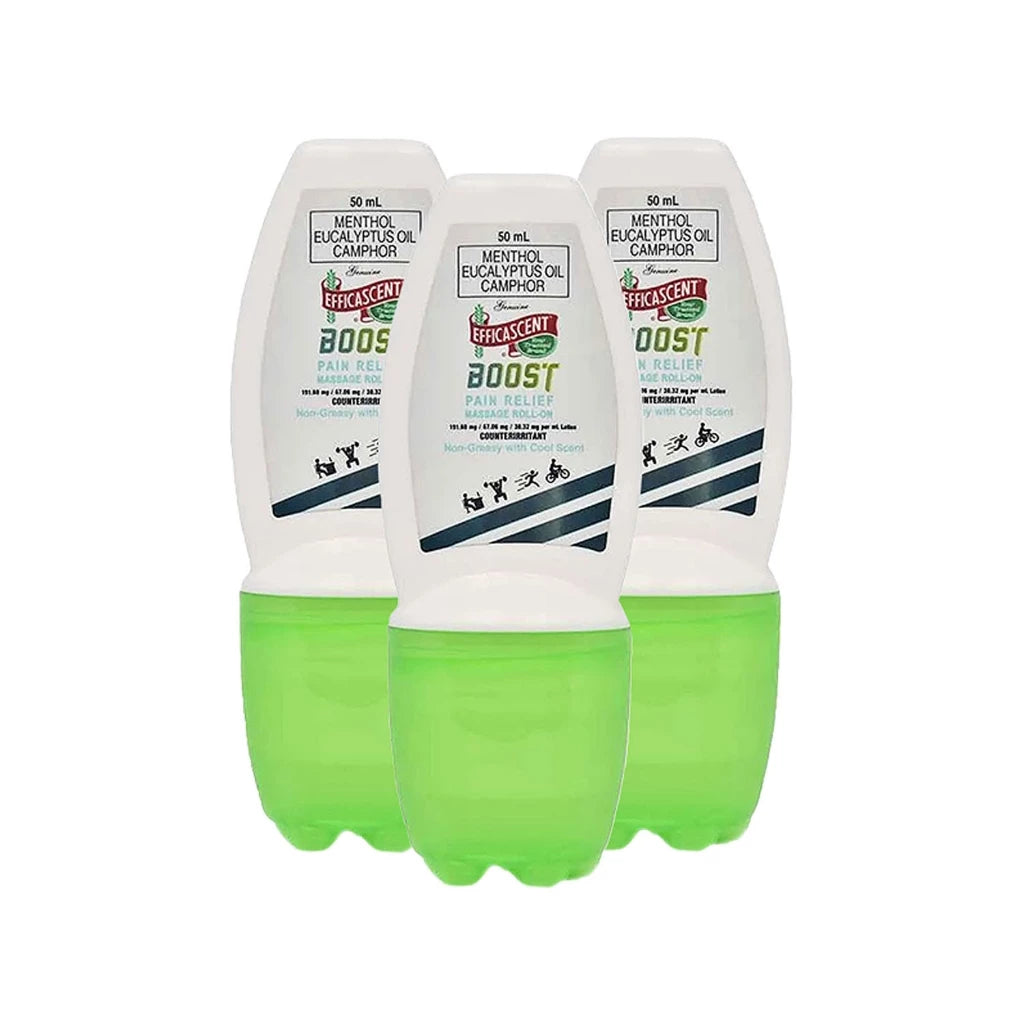 Efficascent Boost Pain Relief Massage Roll-on 50ml (3pcs)