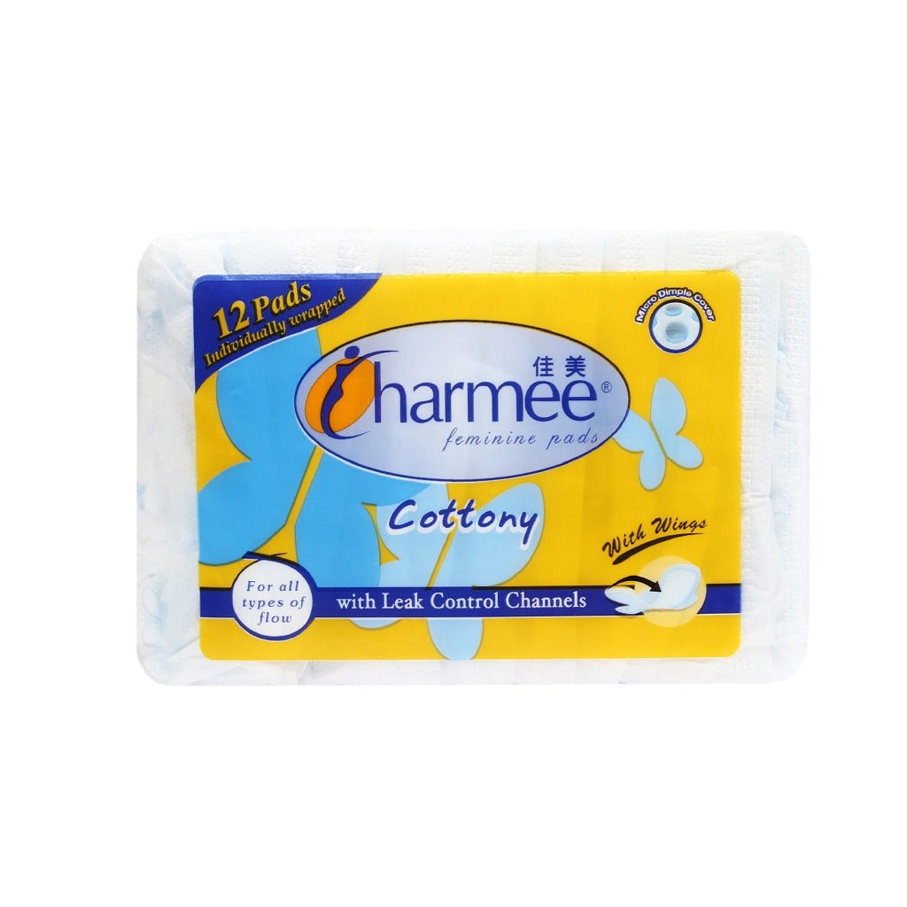 1 CASE - Charmee Cottony Sanitary Napkin for All Types of Flow w/ wings 12's (24 packs)