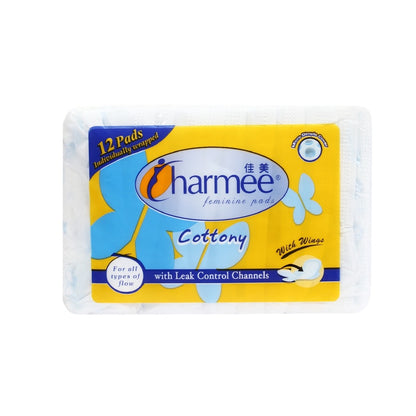 1 CASE - Charmee Cottony Sanitary Napkin for All Types of Flow w/ wings 12's (24 packs)
